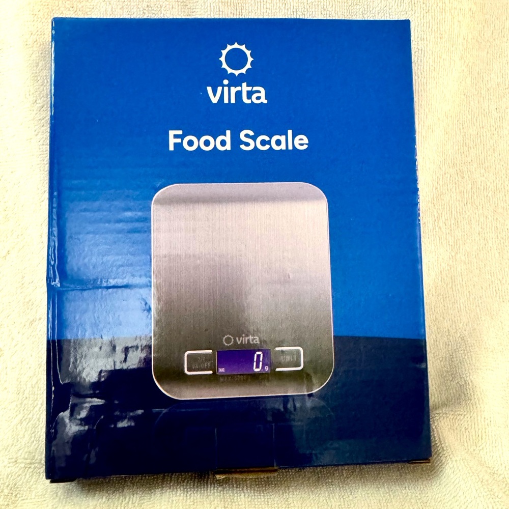 Virta Digital (Food) Scale in Blue and Silver